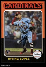 2024 Topps Heritage #634 Irving Lopez Cardinals RC 8 - NM/MT