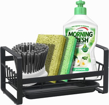 Kitchen Sponge Holder for Sink, Kitchen Sink Caddy Organizer, Sink Tray Drainer