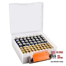 Battery Storage Organizer Battery Holder Case Holds 72pcs AA AAA Batteries,