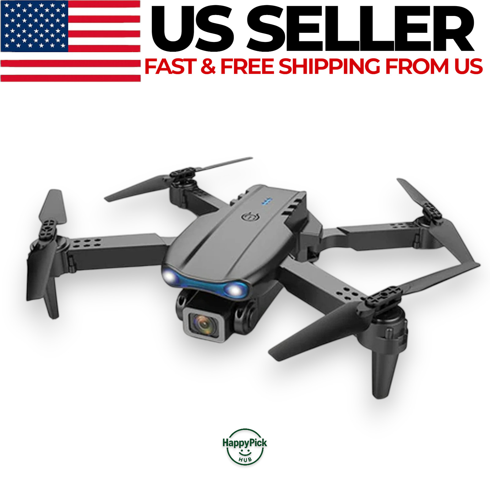 Drone 2026 4K HD Dual Camera WiFi FPV RC Foldable Quadcopter + 4 Batteries