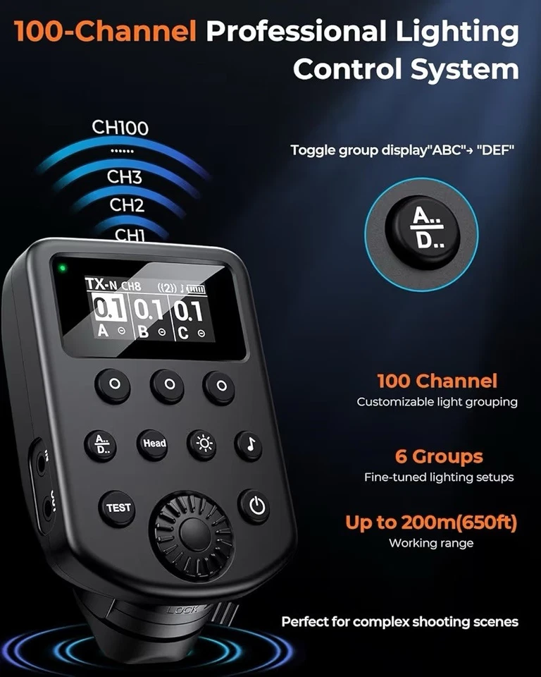 Disparador de flash inalámbrico para Profoto Air 1, Air 2, Canon, Nikon, Sony Foto 3 de 4