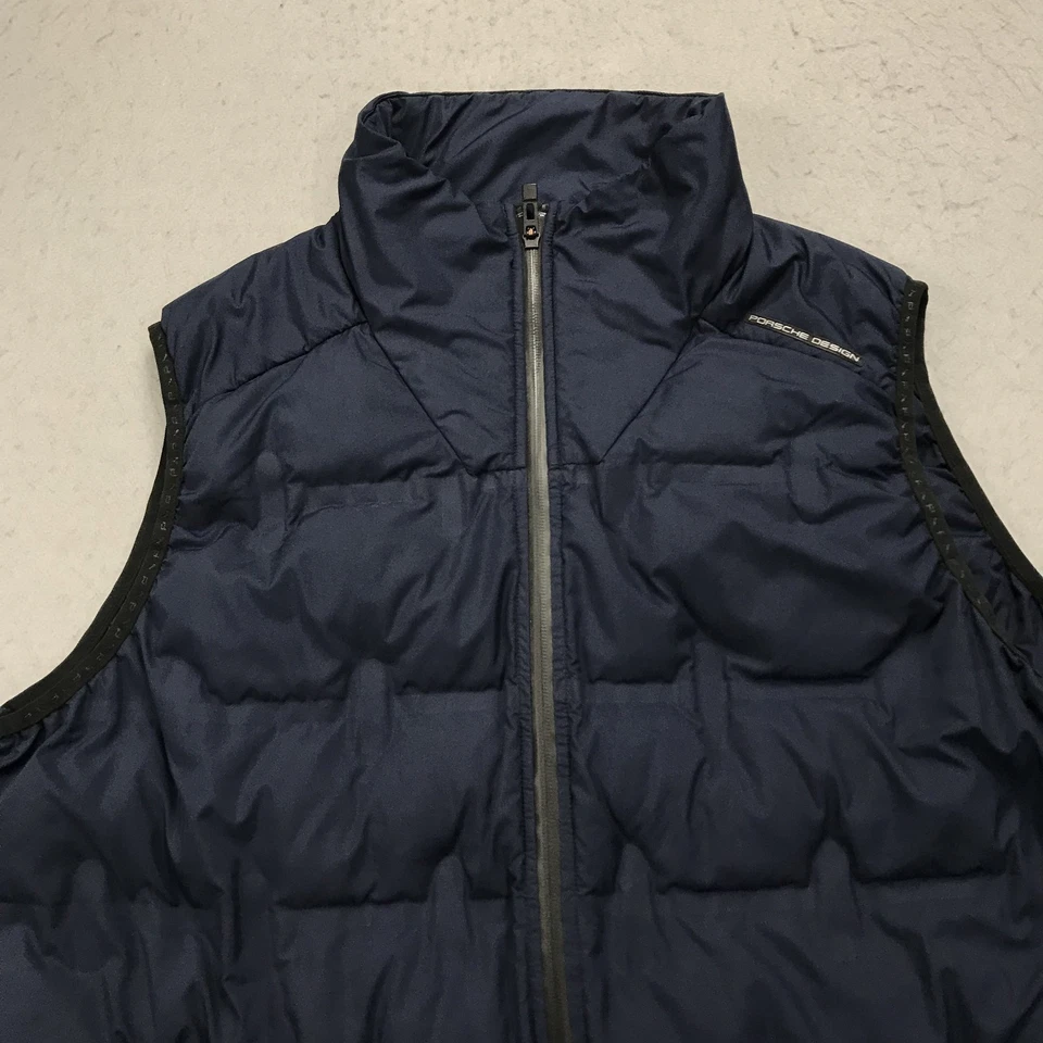 Colete masculino Puma Porsche Design 2XL XXL azul bufante zíper completo carros de corrida ao ar livre - Imagem 2 de 4