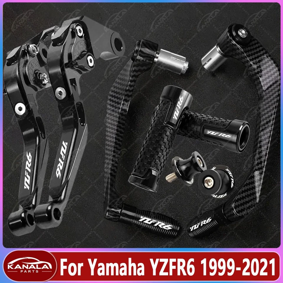 CNC Brake Clutch Levers Grips M6 Slider Stand Screw For Yamaha YZFR6 1999-2021 - Image 3 of 4