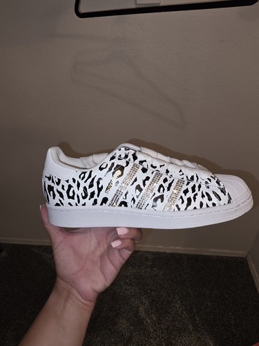 adidas Superstar Women’s Leather Low Top Cheetah Print White/Black/Gold FV3451