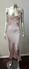 COQUETTE ETHEREAL FAIRYCORE DRAPED BACKLESS SLIT LONG FLOWY SLIP DRESS sz XS