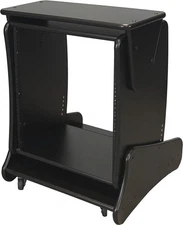 RAB Audio ProRak 12U Rack with Six Adjustable Angles, Top Shelf, and Casters -