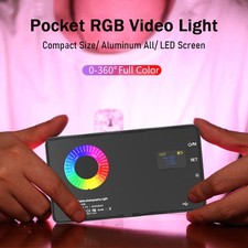 Portable RGB Video Light LED Fill Light Panel 3000K-8500K Dimmable 12 Light GXPA