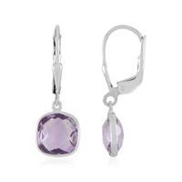 Cavill Lavendel Amethyst Ohrringe Damen 925 Silber Platin 3,95Ct