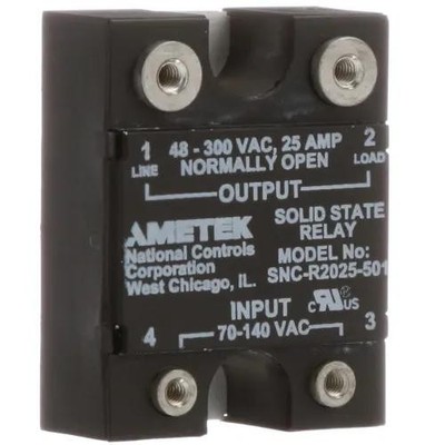 1PC NCC AMETEK SNC-R2025-501 Solid State Relay, 70-140 V, SPST-NO, 25A/300V