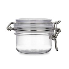 2Pcs 4 Oz/120ml Clear Round Plastic Home Kitchen Storage Sealed Jar Bottles w...