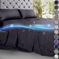 Cooling Sheets Full Set 4pcs - Luxurious  Ultra-Soft Full Size Cooling Sheet...