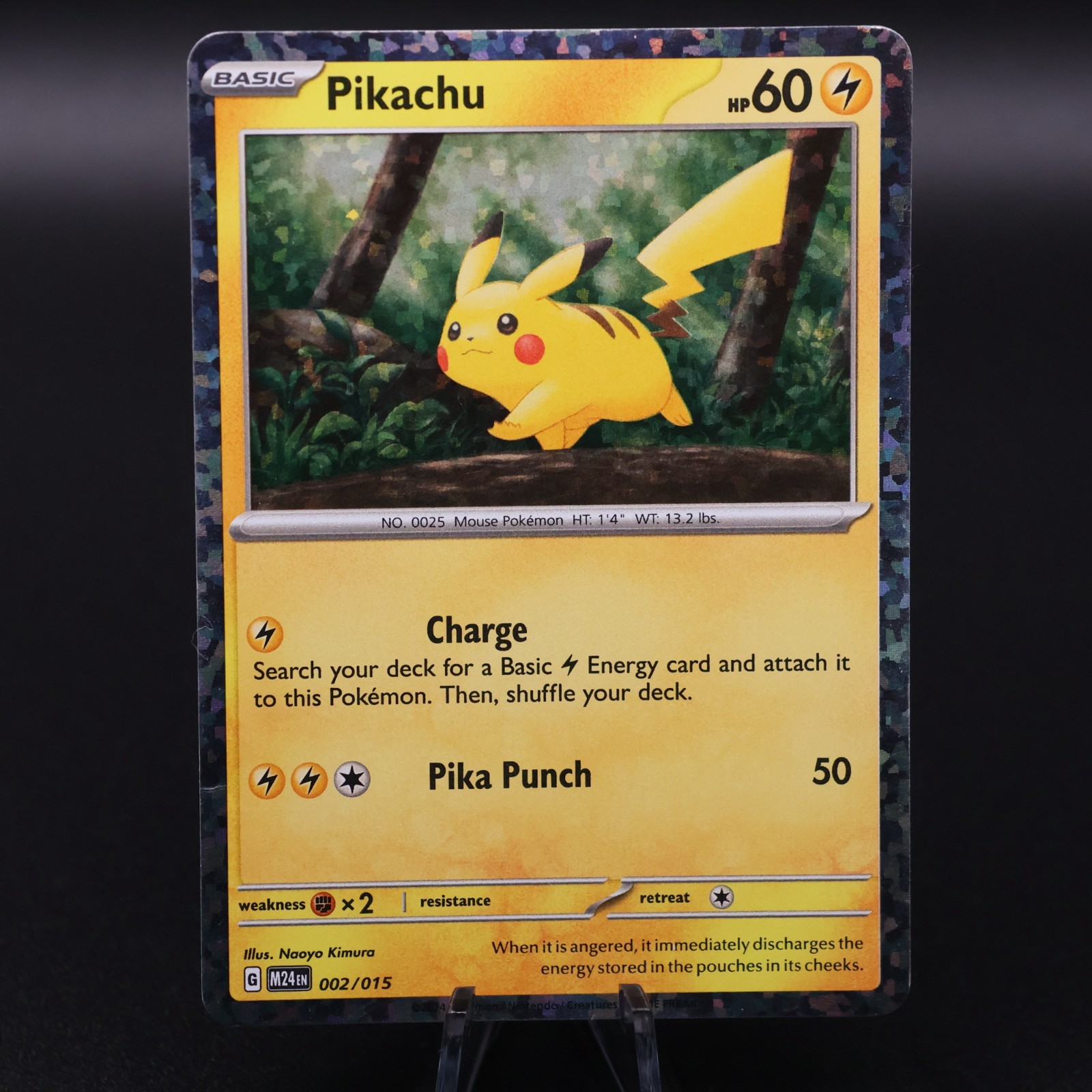 Pokemon TCG | Pikachu 002/015 | McDonald's Promo 2024 | Holo | NM