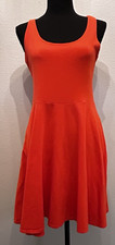 Sparkle & Fade Urban Outfitters Fit & Flare Mini Dress Red Orange Knit Size M