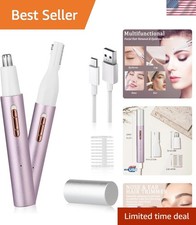 Rechargeable Water Resistant Nose Eyebrow Trimmer  Ear Hair Remover Beard Sh...