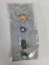 VTG  Button Covers Set of 4 Billiard Pool Table Rack Ball 2 & Ball 4 More READ