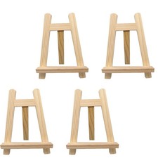 Wooden Mini Easel Stand Khaki Triangle Support Photo Frame Bracket Holder