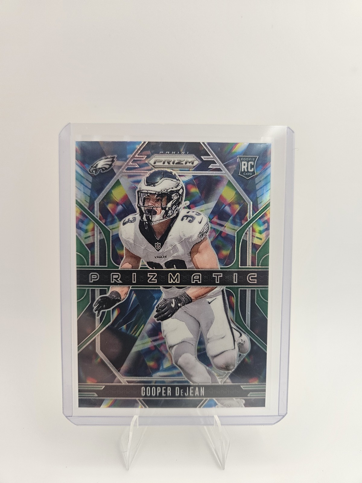 2024 Prizm Cooper DeJean Green Prizmatic #6 RC