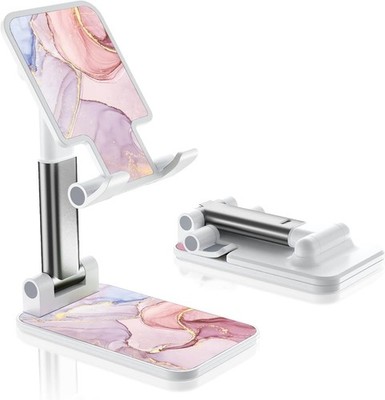 Bright Stone Phone Stand for Desk, Adjustable Cell Holder Pink