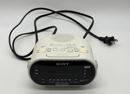 SONY ICF-C318 Dream Machine FM AM Clock Radio Dual Alarm White