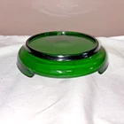 Vintage Anchor Hocking Forest Green Glass Punch Bowl Stand Base
