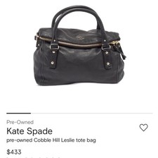 kate spade new york Cobble Hill Black Pebbled...