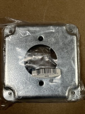 ORBIT 4406, 4''x4'' 1/2'' Raised 1.750 Inch Round RS Power Outlet Box Cover 1pc