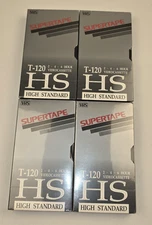 Lot of 4 Supertape Blank VHS T-120 2-4-6 Hour Video Cassette 44-400 Sealed New
