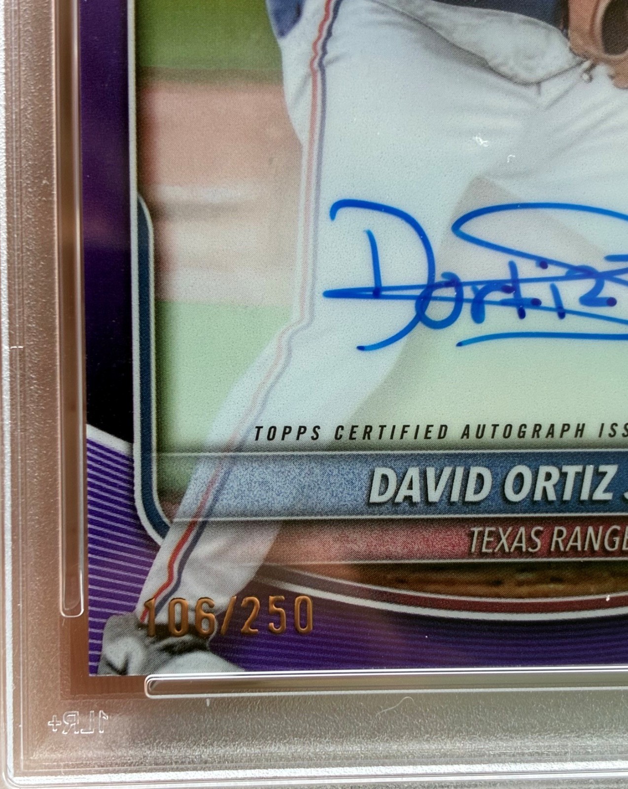 2025 Bowman Chrome Prospect AUTO David Ortiz Jr. /250 PSA DNA AUTO 10 view 2