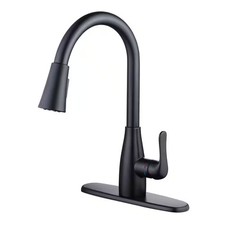 Glacier Bay McKenna Single-Handle Pull-Down Sprayer Kitchen Faucet Matte Black