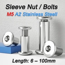 M5 Furniture Joint Connector Bolt / Screws & Cap Nut 