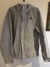 The North Face Dryvent Windbreaker Rain Jacket Men's XL Grey 