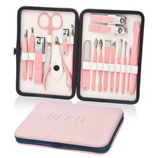 Manicure Set 18 in 1 Stainless Steel Professional Pedicure Kit Nail Scissors ...