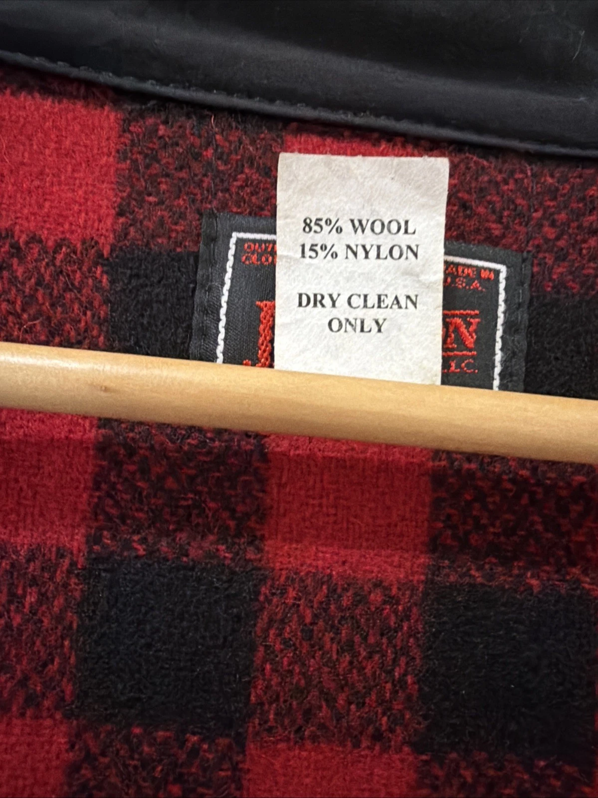 Johnson Woolen Mills 450L Double Cape Jac Shirt 3XL Tall Cabot Cheese Red/black - product detail image 15