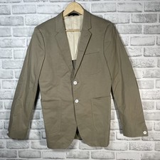 Rag Bone New York Hand Tailored Beige Blazer Jacket SLIM NOTCHED Mens Size 36