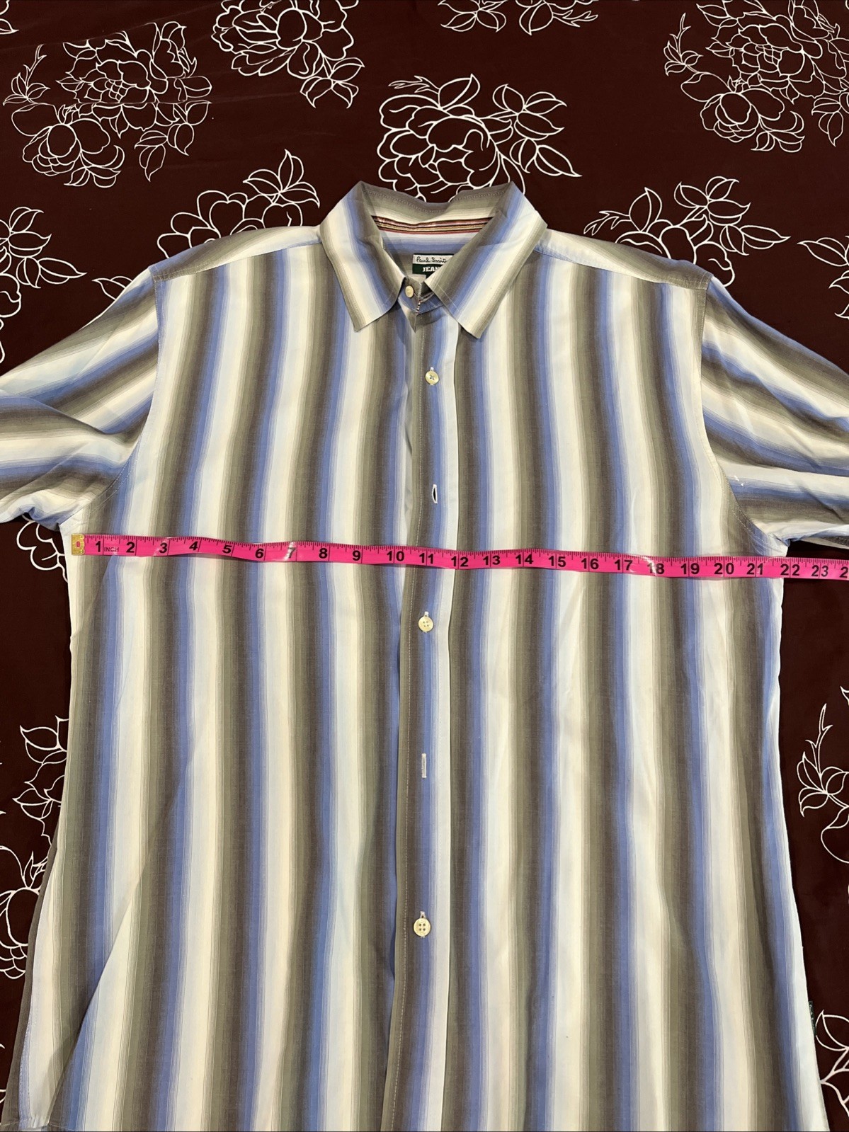 PAUL SMITH JEANS MENS CASUAL BUTTON SHIRT SIZE LARGE MOROCCO VGC image 8