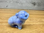 Fenton Blue Slag Pig Figurine True Blue Friends Collection Scarce 3”