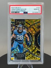 🔥 2023 Select Jonathan Taylor Gold Disco  #10/10 PSA 10 GEM MINT Colts SSP