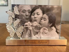Things Remembered - Silver Butterflies 4x6 Picture Frame Friends Forever (Flaw)