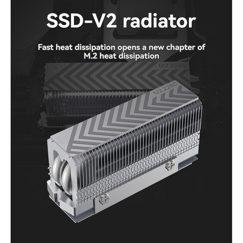 M.2 2280 NVMe SSD Kühlkörperkühler Dual Heat Pipes Hochleistungs-Wärmeleitp5995 - Bild 9 von 9