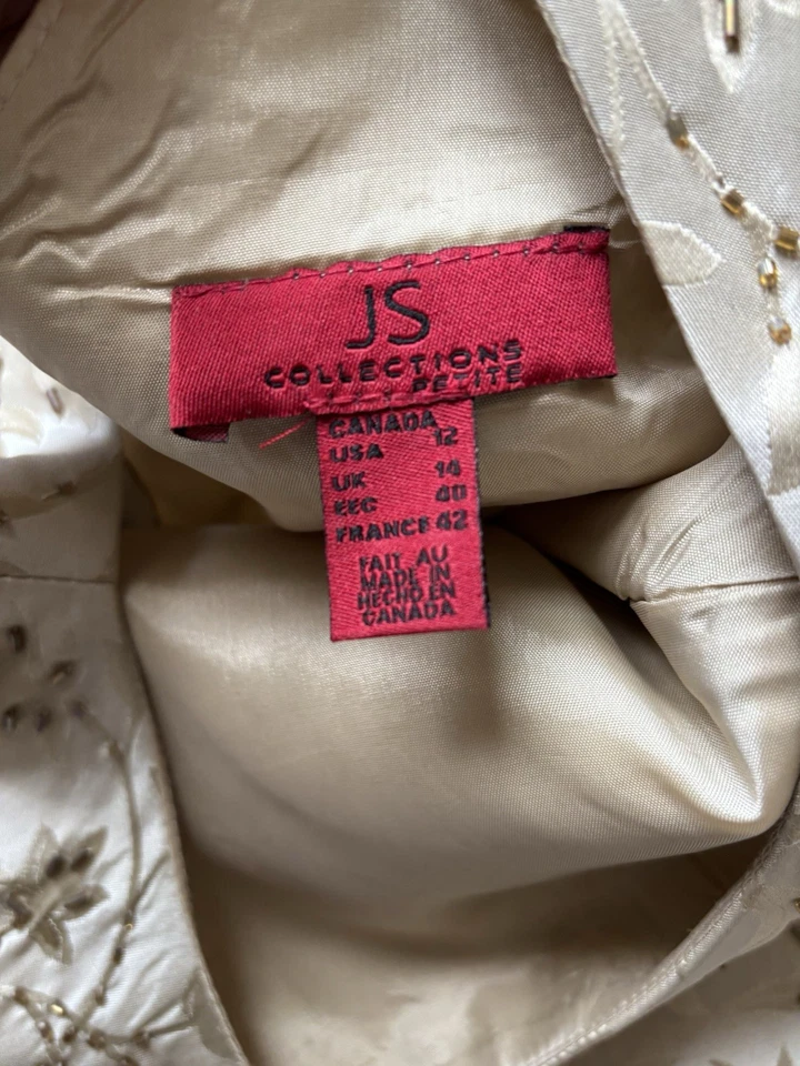 复古 90 年代串珠刺绣晚礼服 L/XL — 第 4/4 张图片