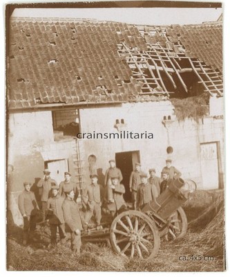 Genuine Photo Mortar Artillery Gun in NEUVILLE-SAINT-VAAST Arras France