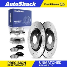 Front Drilled Slotted Brake Rotors Ceramic Pads Calipers for Nissan Rogue