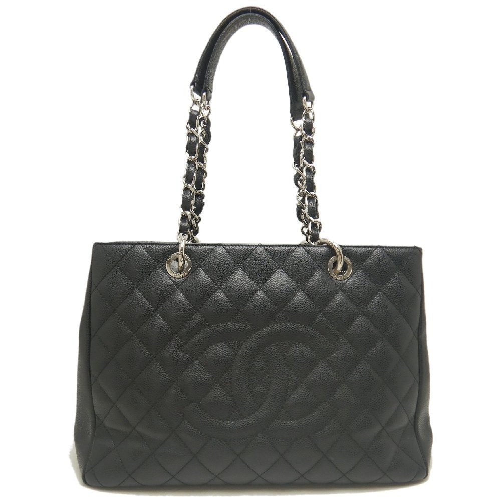 CHANEL Tote Bag Grand shopping tote GST Chain Tote A50995 Leather black/254047