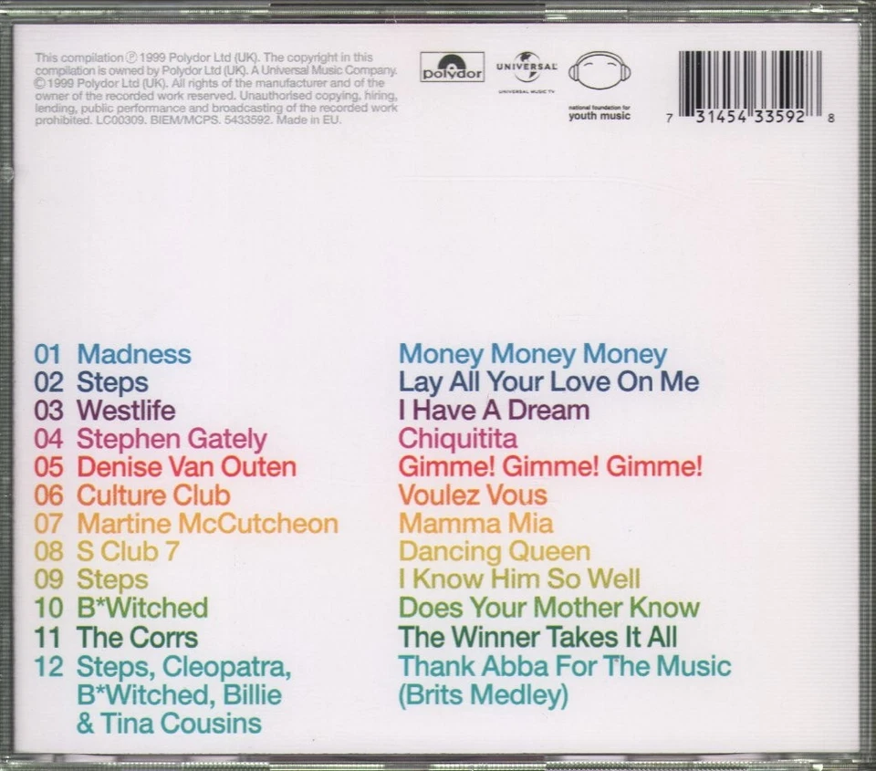 Various Artists Abbamania CD UK Polydor 1999 Mit Madness, Steps, Westlife - Bild 2 von 2