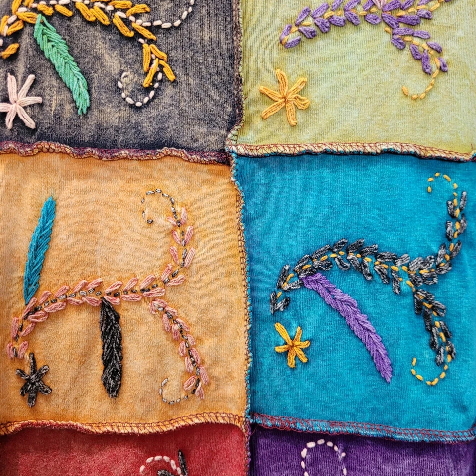 Top caprichoso para mujer años 90/Y2K bordado retazos sin mangas Foto 2 de 4