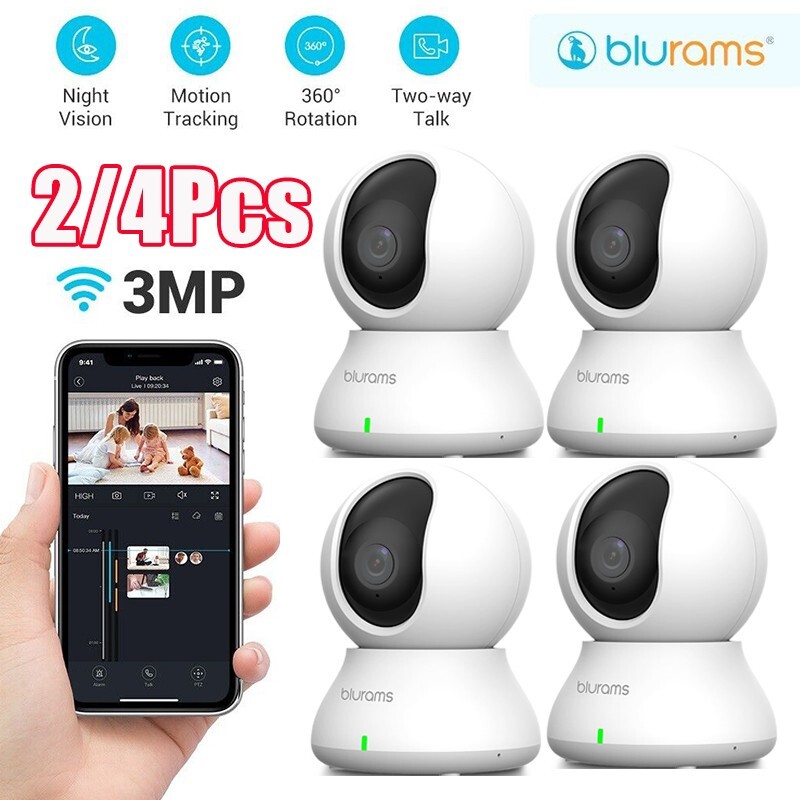 2/4X Blurams 2K Indoor Security Camera Pet Baby Child Monitor Night Vision FHD-image