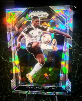 Panini Prizm Soccer /23 Silver Cracked Ice Ivan Cavaleiro 2020-21 + Free Cards