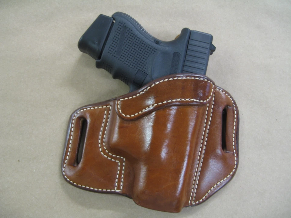 Azula Leather OWB 2 Slot Pancake Belt Holster CCW For..Choose Gun & Color - A - Image 3 of 4