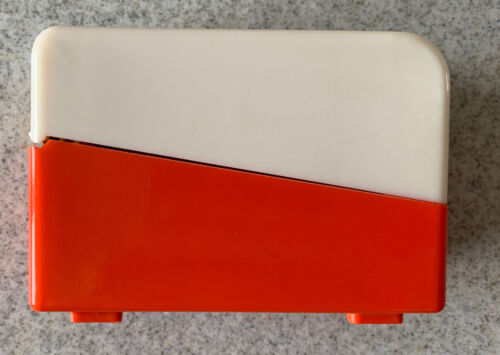 FORMICA : playing card holder : retro : orange/cream : VERY RARE : vintage - Picture 1 of 10