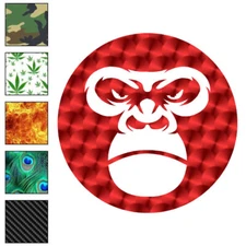 Angry Chimp Monkey, Vinyl Decal Sticker, 40 Patterns & 3 Sizes, #6700